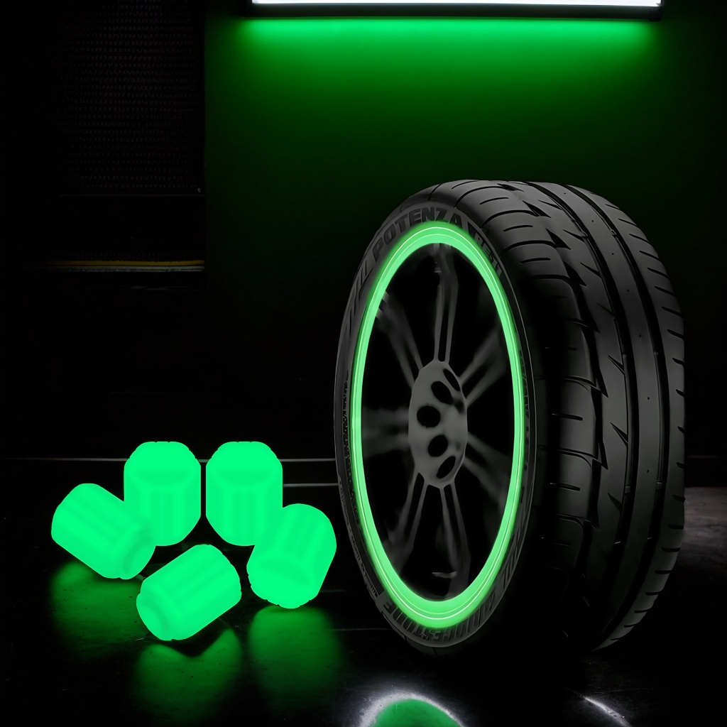 Scooter Tire - Leuchtende Reifenventilkappen: Dekorativ für Auto, Motorrad,