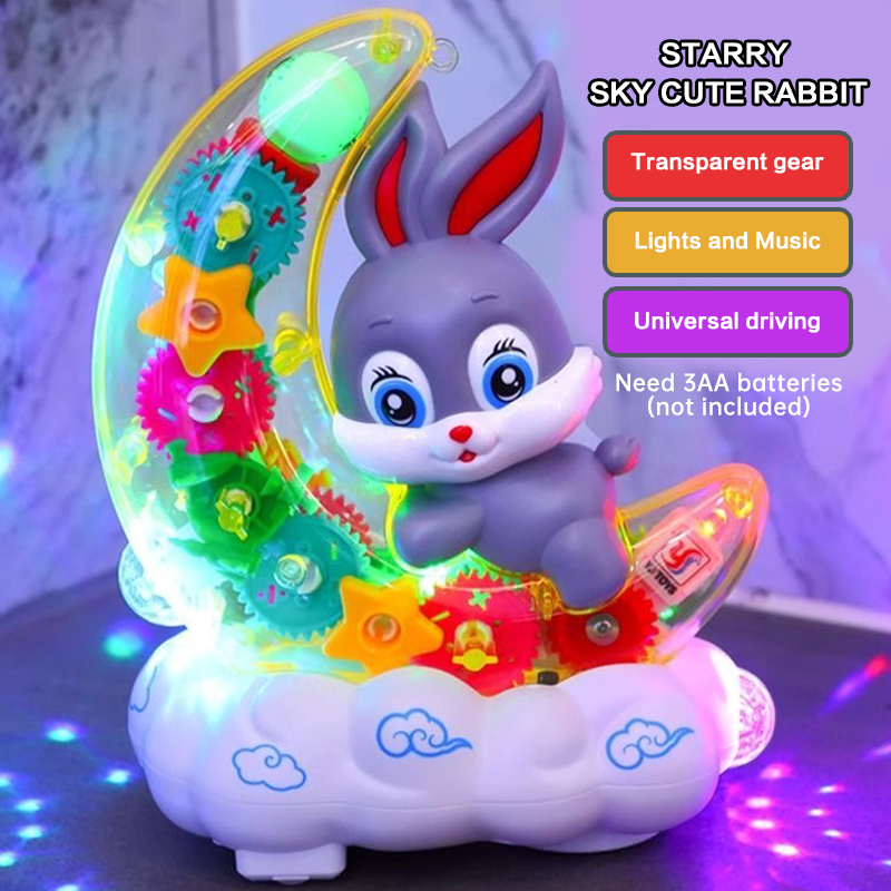 Scooter Electric - Moon Rabbit Elektrischer Spielzeugroller mit transparentem