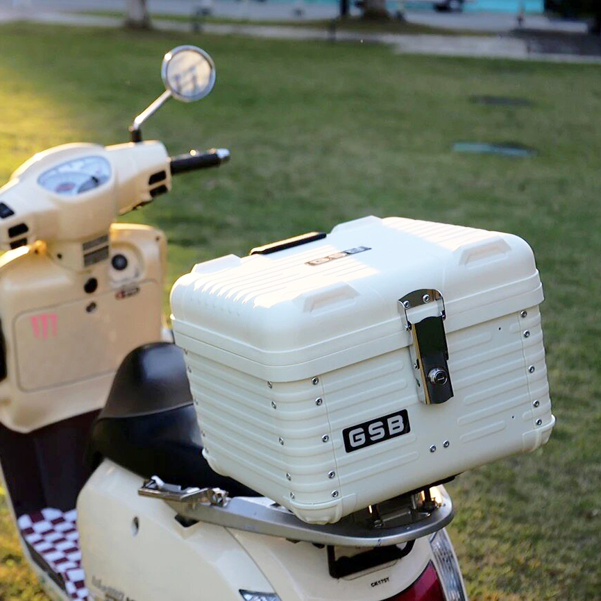 Scooter Helmet Set - 47L Motorrad-Topcase Moto Heckbox Gepäckbox für