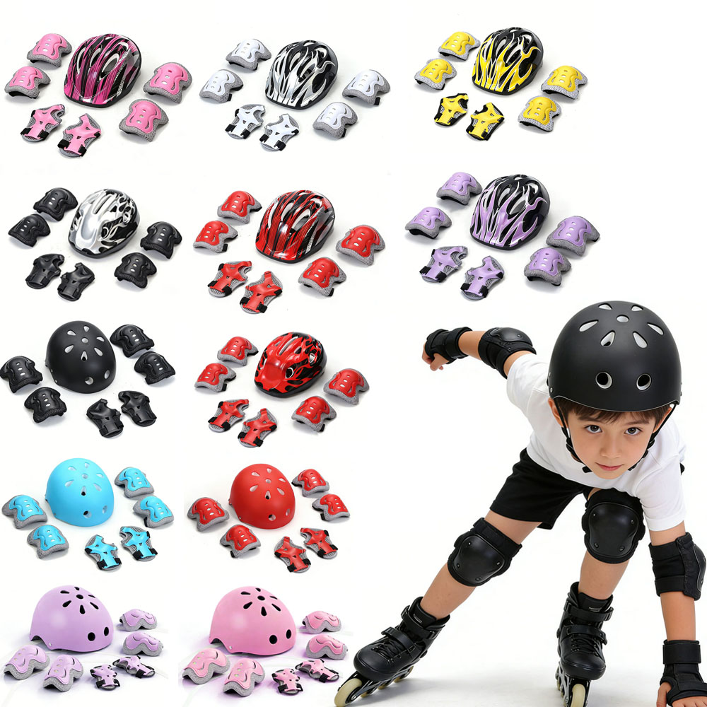 Scooter Helmet Set - Schutzausrüstungsset für Kinder zum Skaten, Skateboard-Helm,