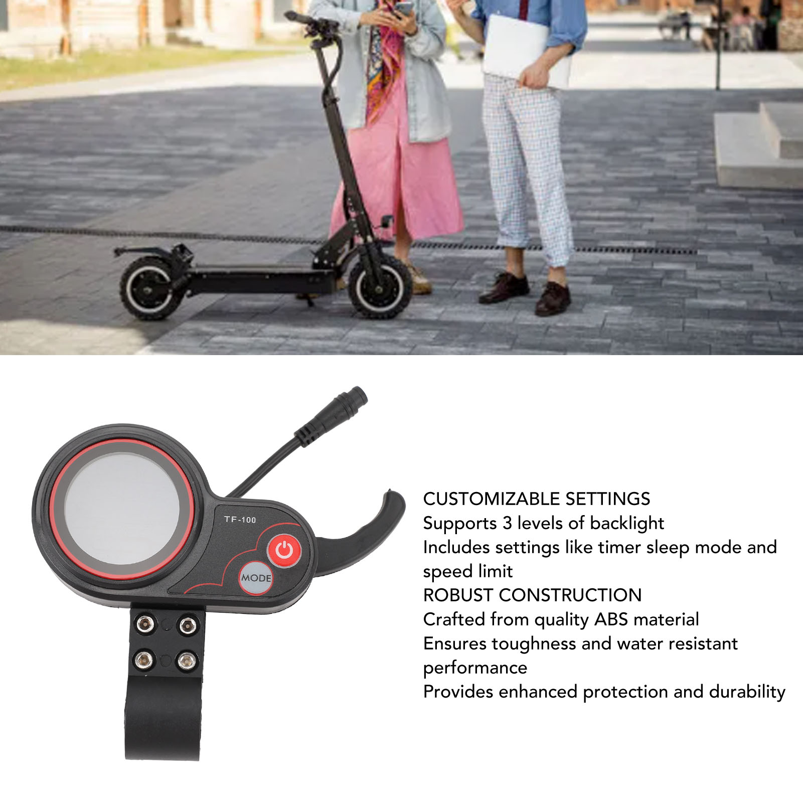 Scooter Electric - 48V TF 100 Elektroroller LCD-Bildschirm mit