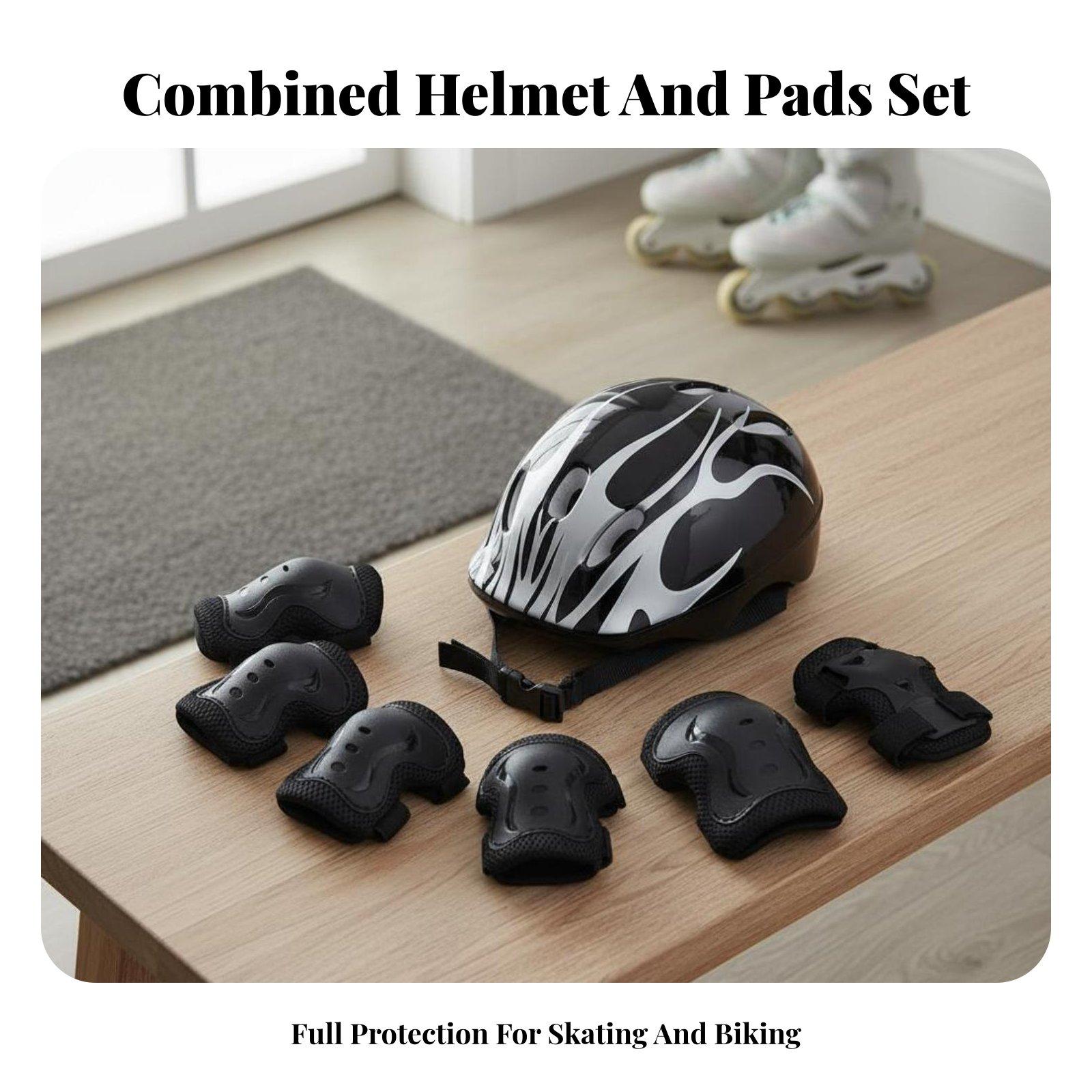 Kinderhelm und Knieschien-, El – Scooter Helmet Set Bewertung und Preis