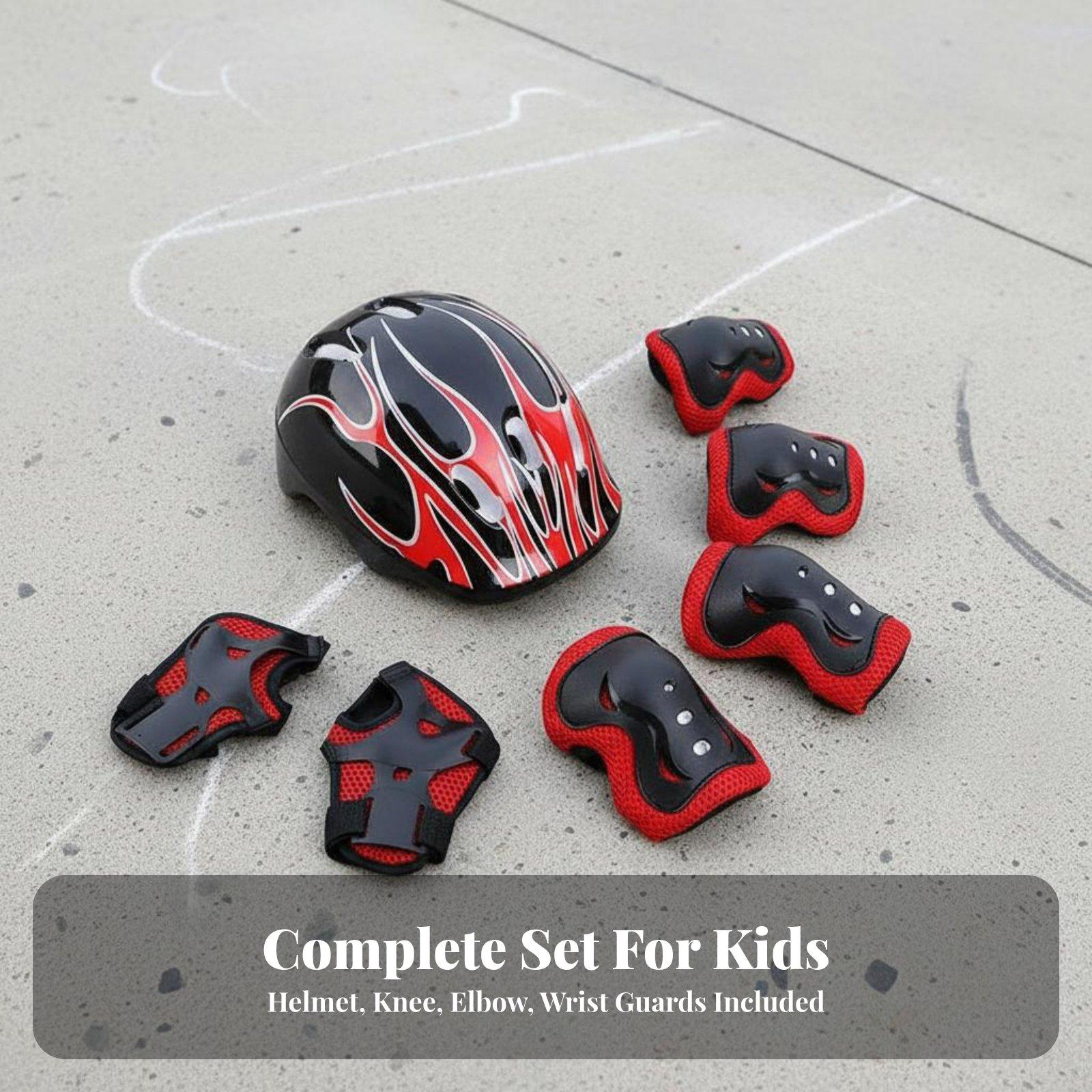 Kinderhelm und Knieschien-, El – Scooter Helmet Set Bewertung und Preis