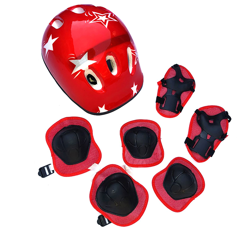 Neu-7-teiliges Kinder-Fahrrad- – Scooter Helmet Set Bewertung und Preis