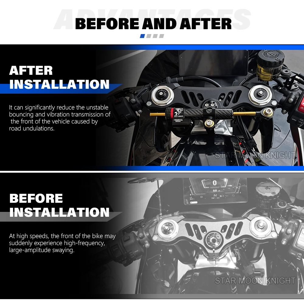Motorrad-Lenkungsdämpferhalter – Steering Damper Stabilizer Kit Cnc Bewertung und Preis